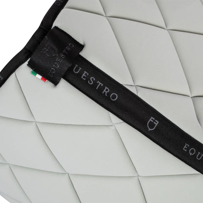 Technical saddle pad logo light gray/black - EQUESTRO
