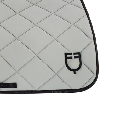 Technical saddle pad logo light gray/black - EQUESTRO