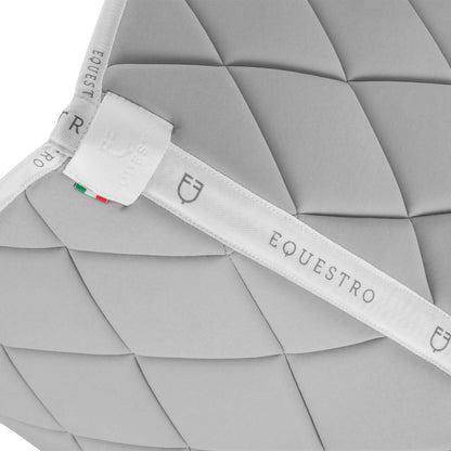 Light gray/white logo technical saddle pad - EQUESTRO
