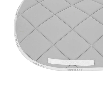 Light gray/white logo technical saddle pad - EQUESTRO