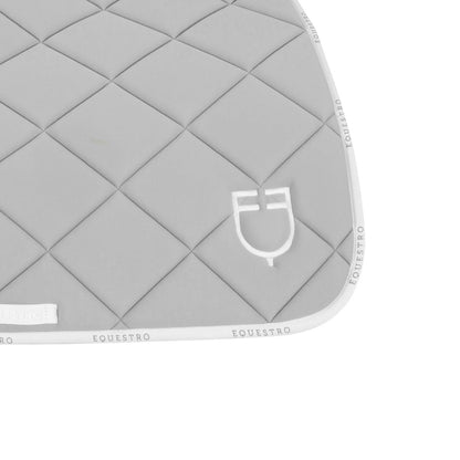 Light gray/white logo technical saddle pad - EQUESTRO