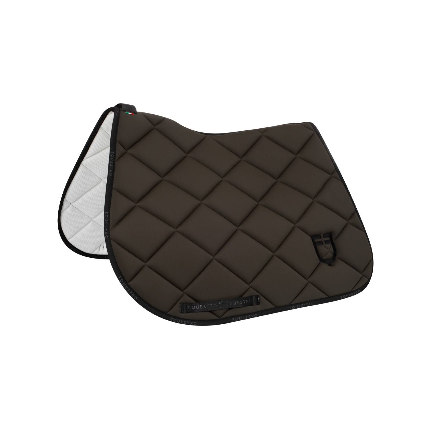 Technical saddle pad logo khaki/black - EQUESTRO