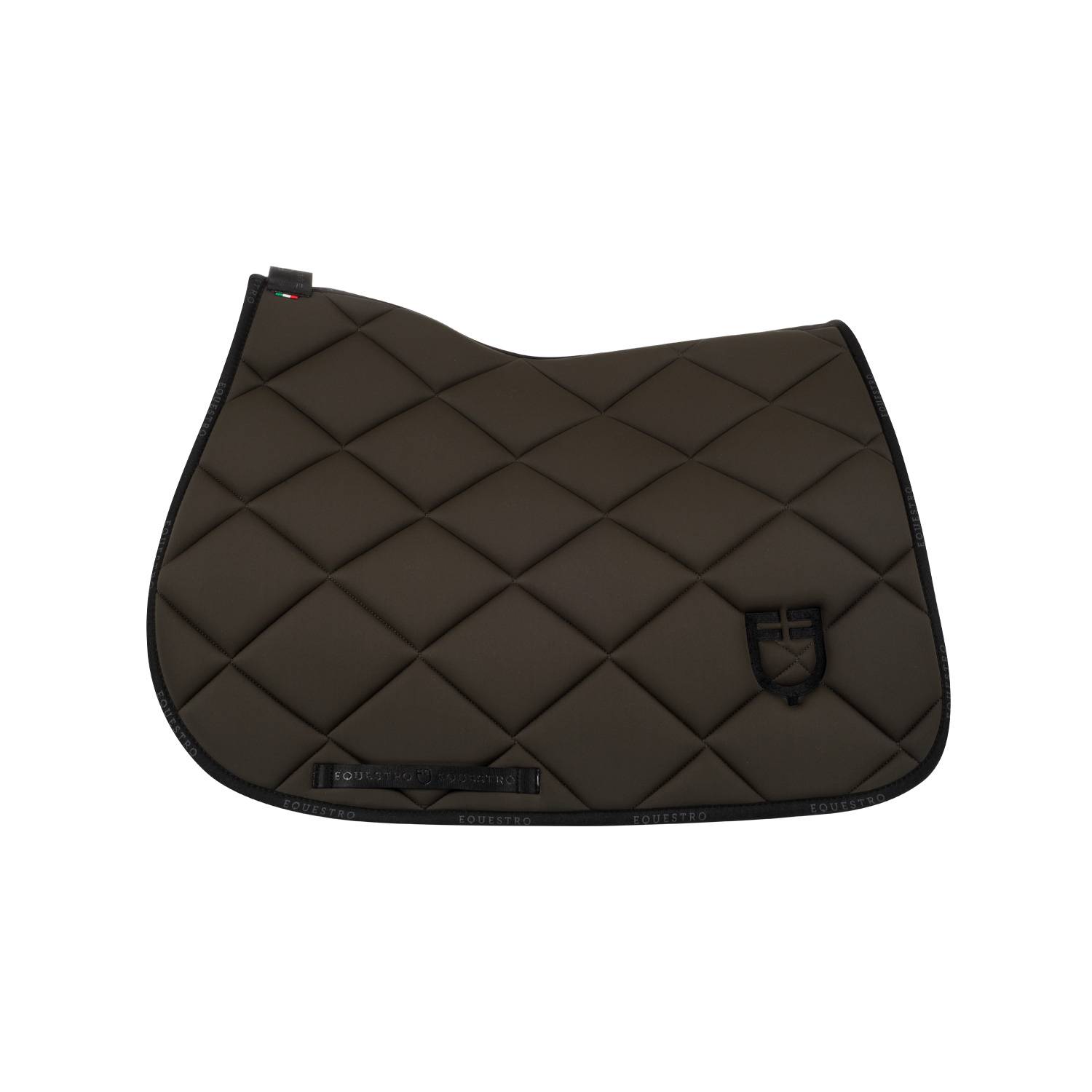 Technical saddle pad logo khaki/black - EQUESTRO