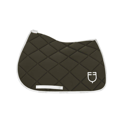 Technical saddle pad logo khaki/white - EQUESTRO