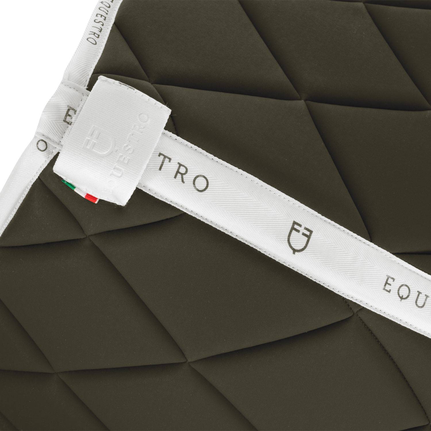 Technical saddle pad logo khaki/white - EQUESTRO