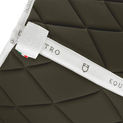 Technical saddle pad logo khaki/white - EQUESTRO