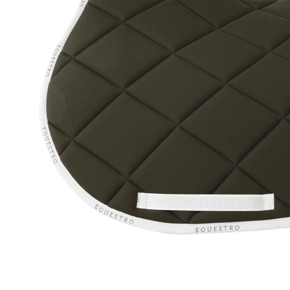 Technical saddle pad logo khaki/white - EQUESTRO