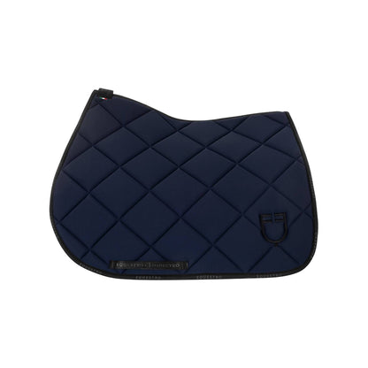 Technical saddle pad logo navy blue/black - EQUESTRO