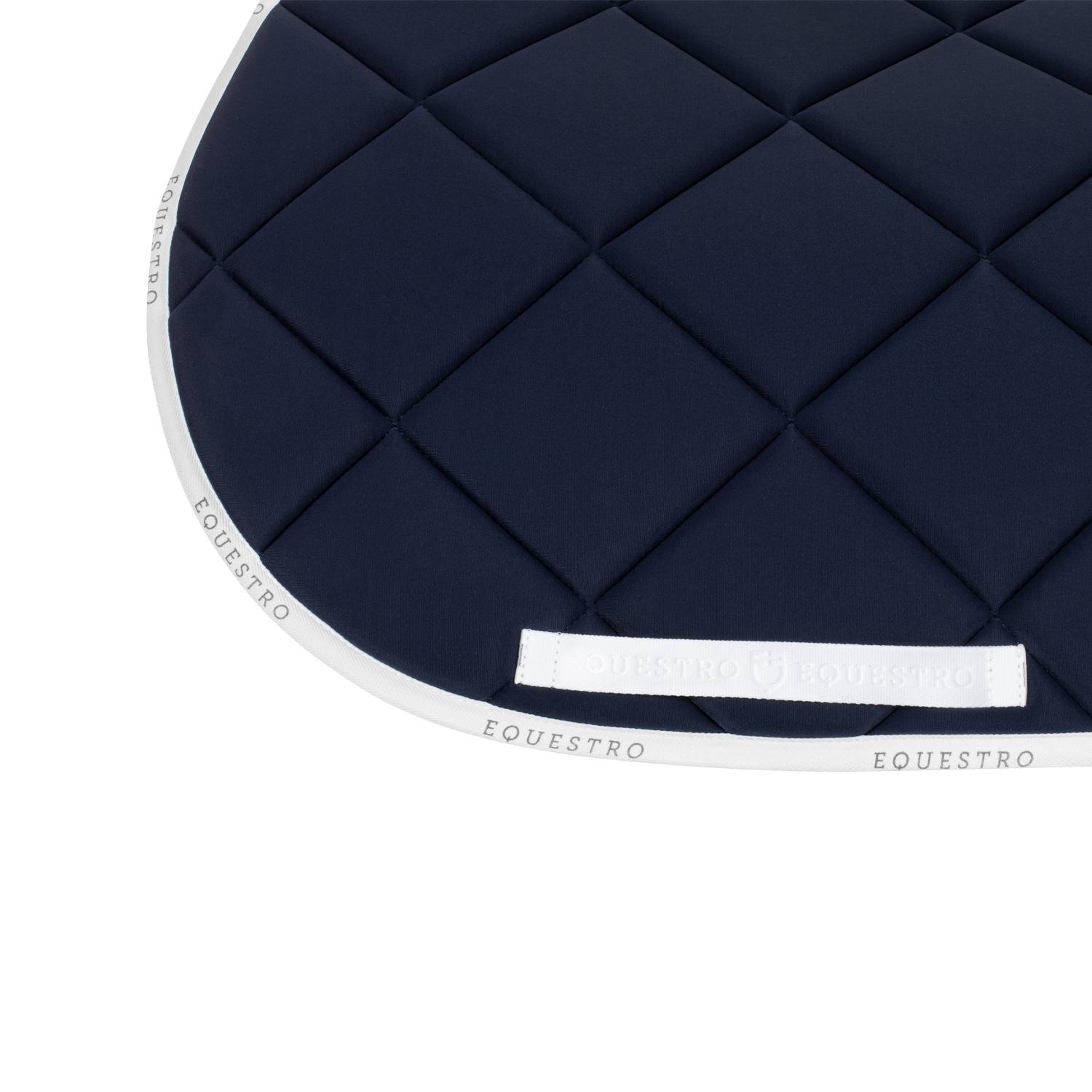 Technical saddle pad logo navy blue/white - Equestro