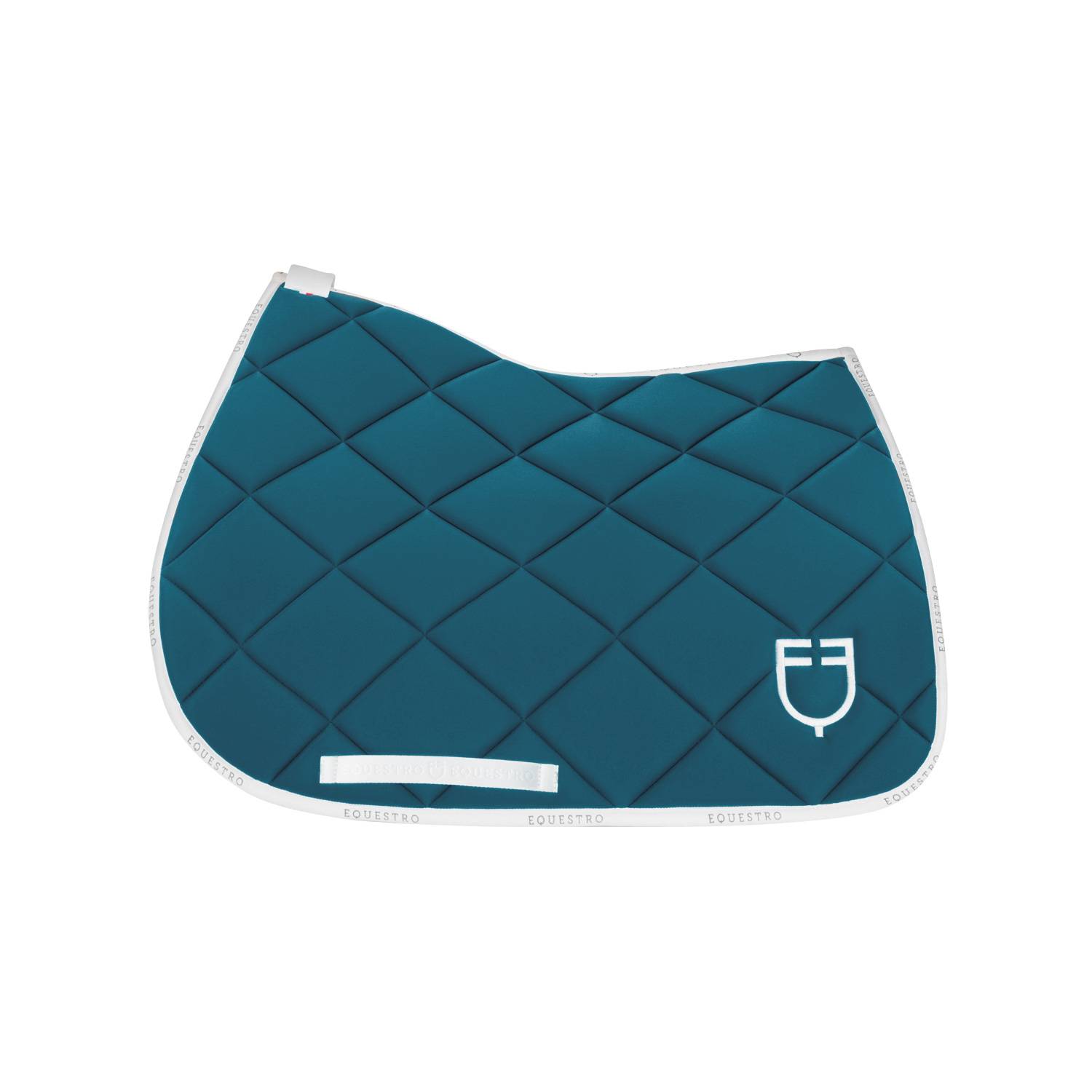 Tapis de selle technique logo bleu pétrole/blanc- EQUESTRO
