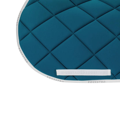 Tapis de selle technique logo bleu pétrole/blanc- EQUESTRO