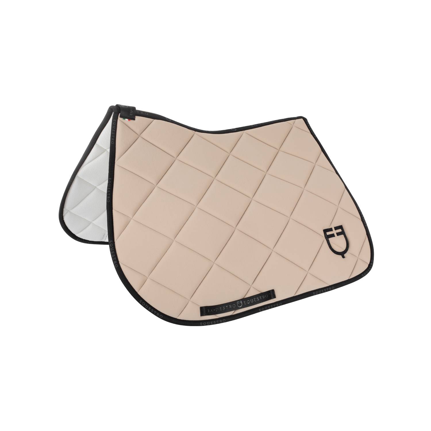 Technical saddle pad logo beige/black - EQUESTRO
