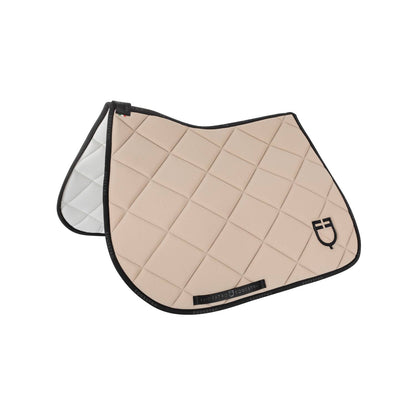 Technical saddle pad logo beige/black - EQUESTRO