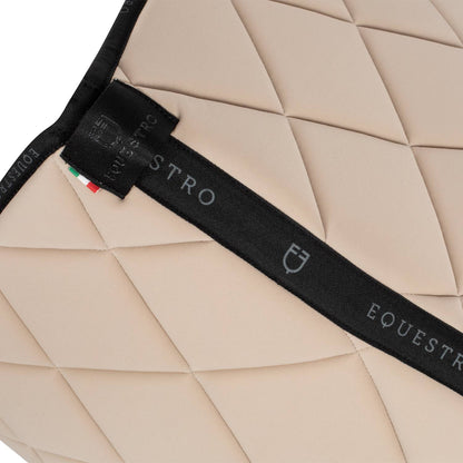Technical saddle pad logo beige/black - EQUESTRO