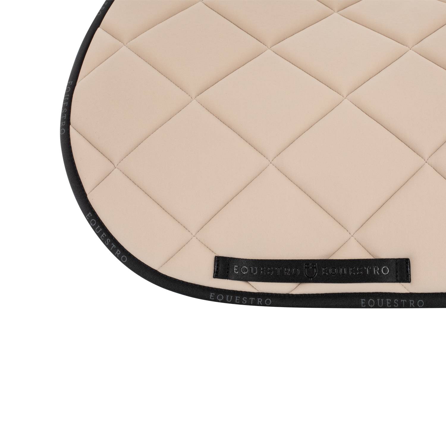 Technical saddle pad logo beige/black - EQUESTRO
