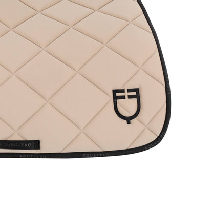 Technical saddle pad logo beige/black - EQUESTRO