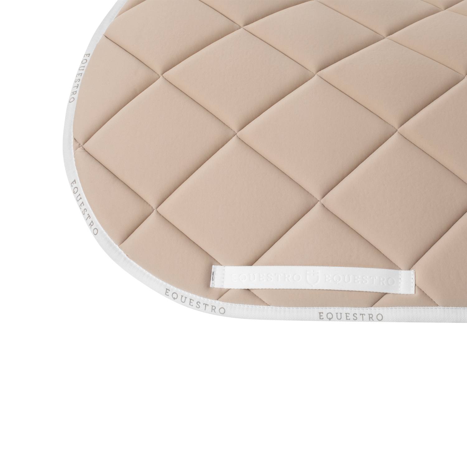Technical saddle pad logo beige/white - EQUESTRO