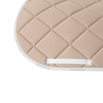 Technical saddle pad logo beige/white - EQUESTRO