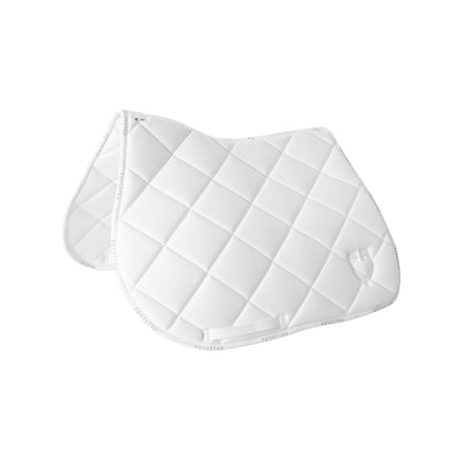 Technical saddle pad logo white/white - EQUESTRO