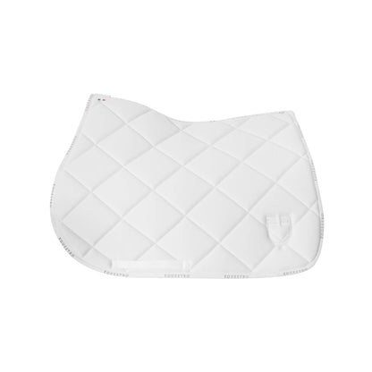 Technical saddle pad logo white/white - EQUESTRO