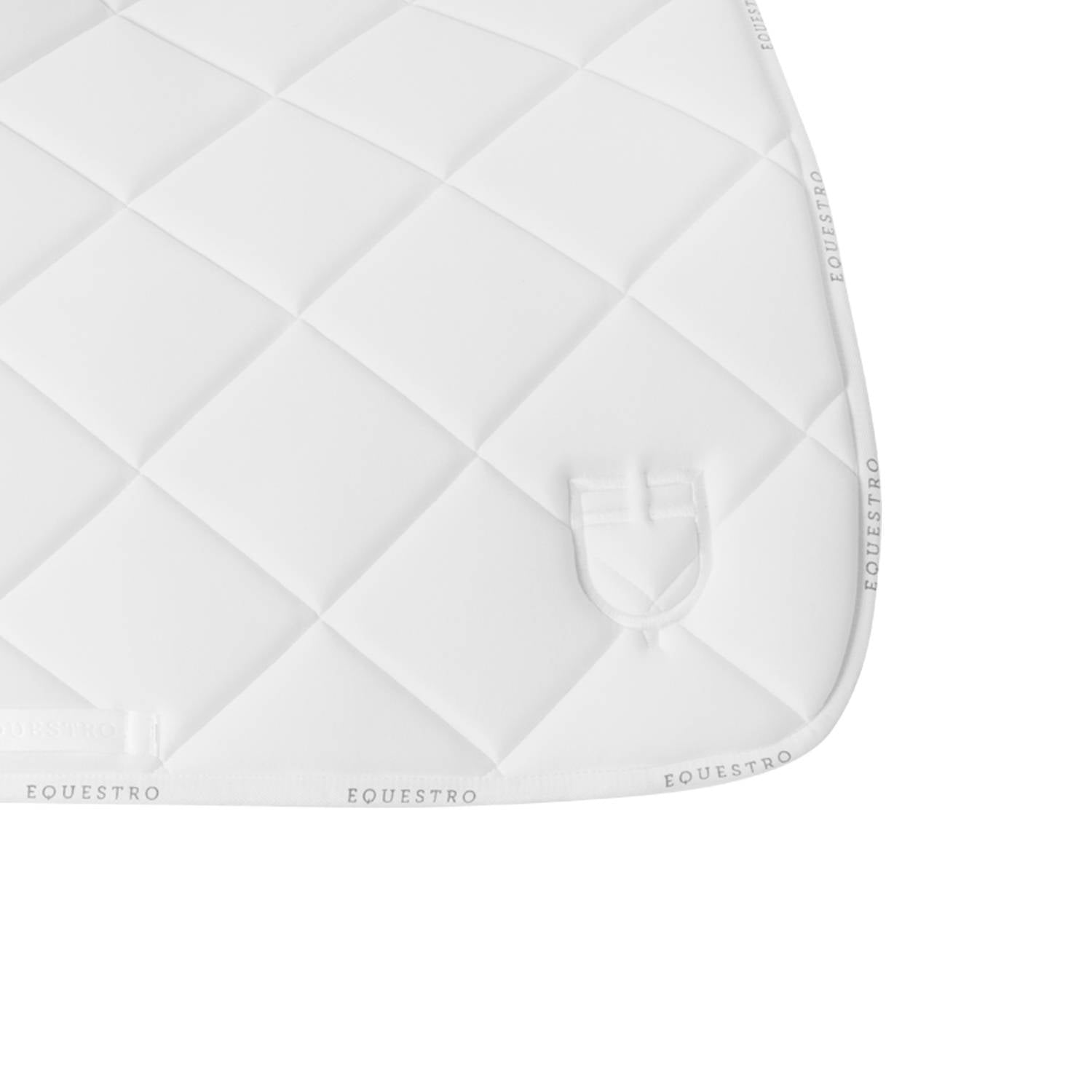 Technical saddle pad logo white/white - EQUESTRO