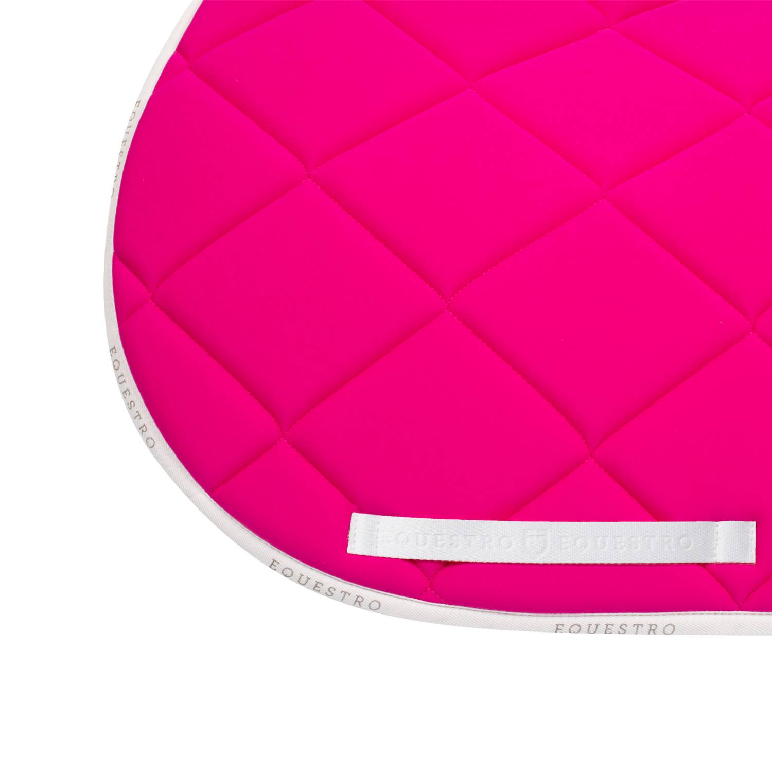 Tapis de selle technique logo fuchsia/blanc - EQUESTRO