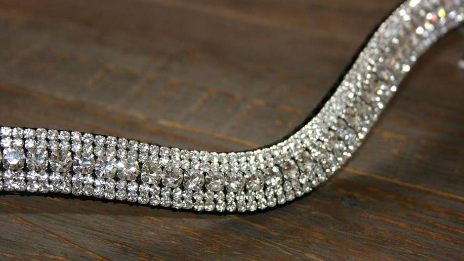 Frontal en strass - Argent