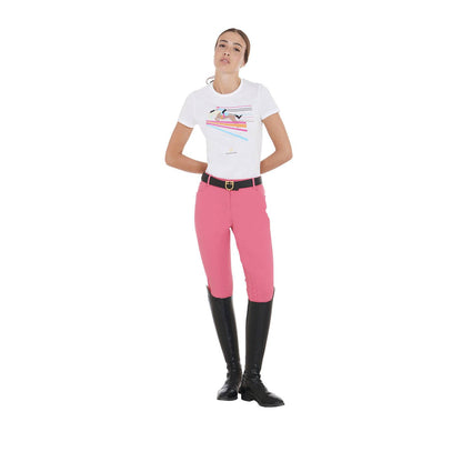 Colorful jump design fitted t-shirt - EQUESTRO
