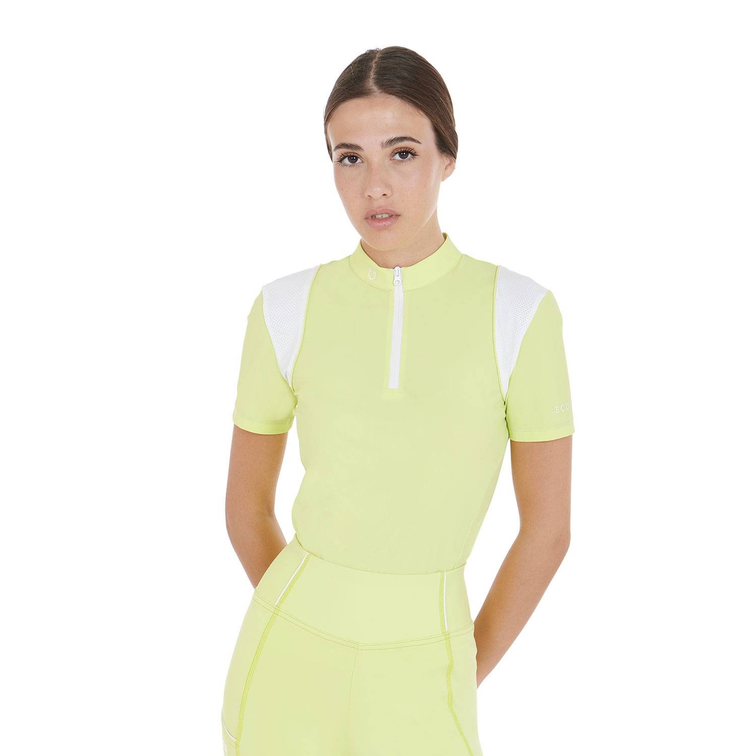 Slim fit training polo shirt with mesh inserts - EQUESTRO