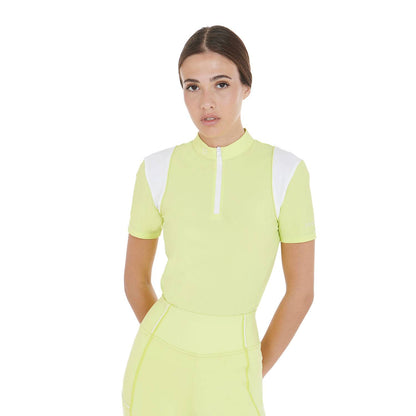 Slim fit training polo shirt with mesh inserts - EQUESTRO