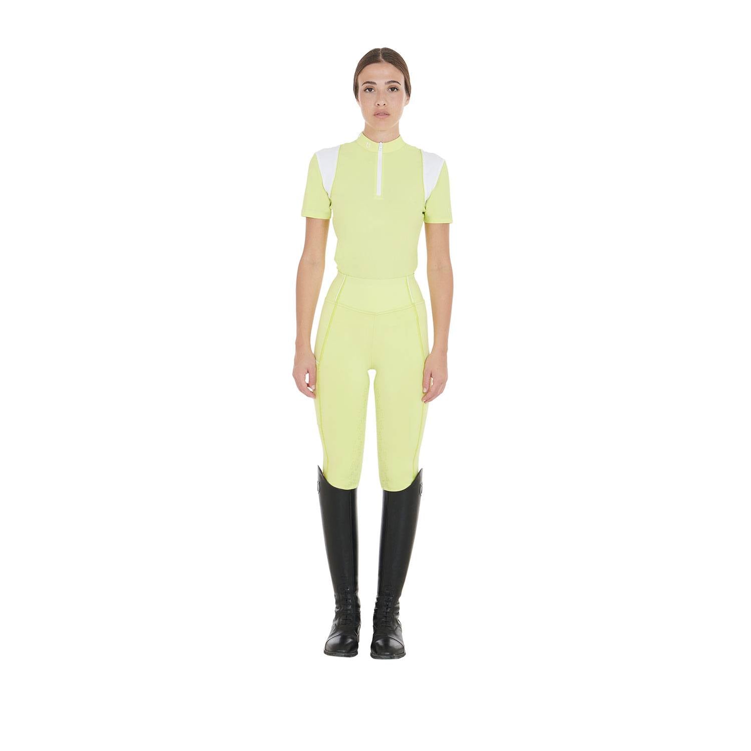 Slim fit training polo shirt with mesh inserts - EQUESTRO