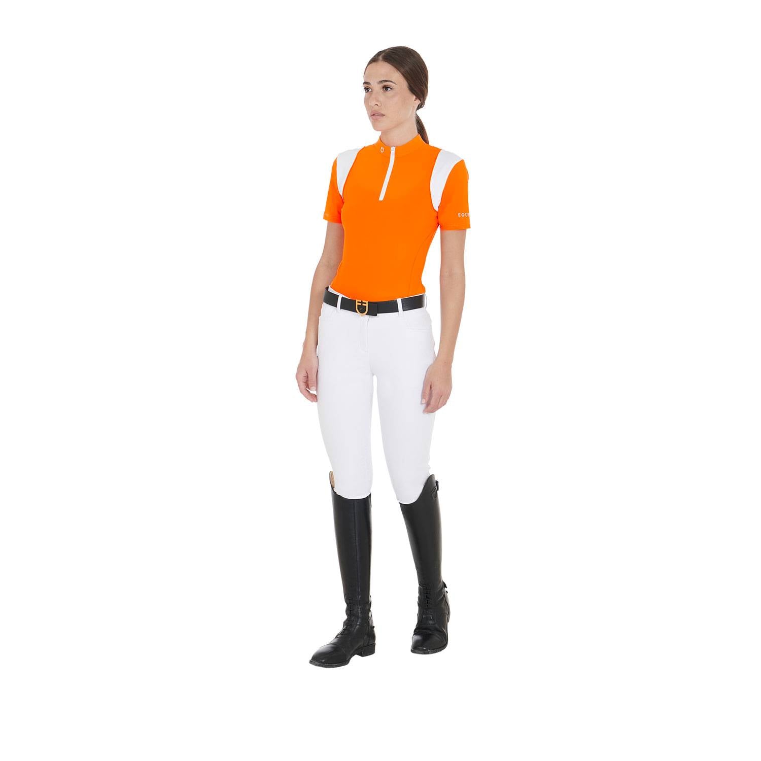 Slim fit training polo shirt with mesh inserts - EQUESTRO