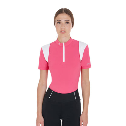 Slim fit training polo shirt with mesh inserts - EQUESTRO