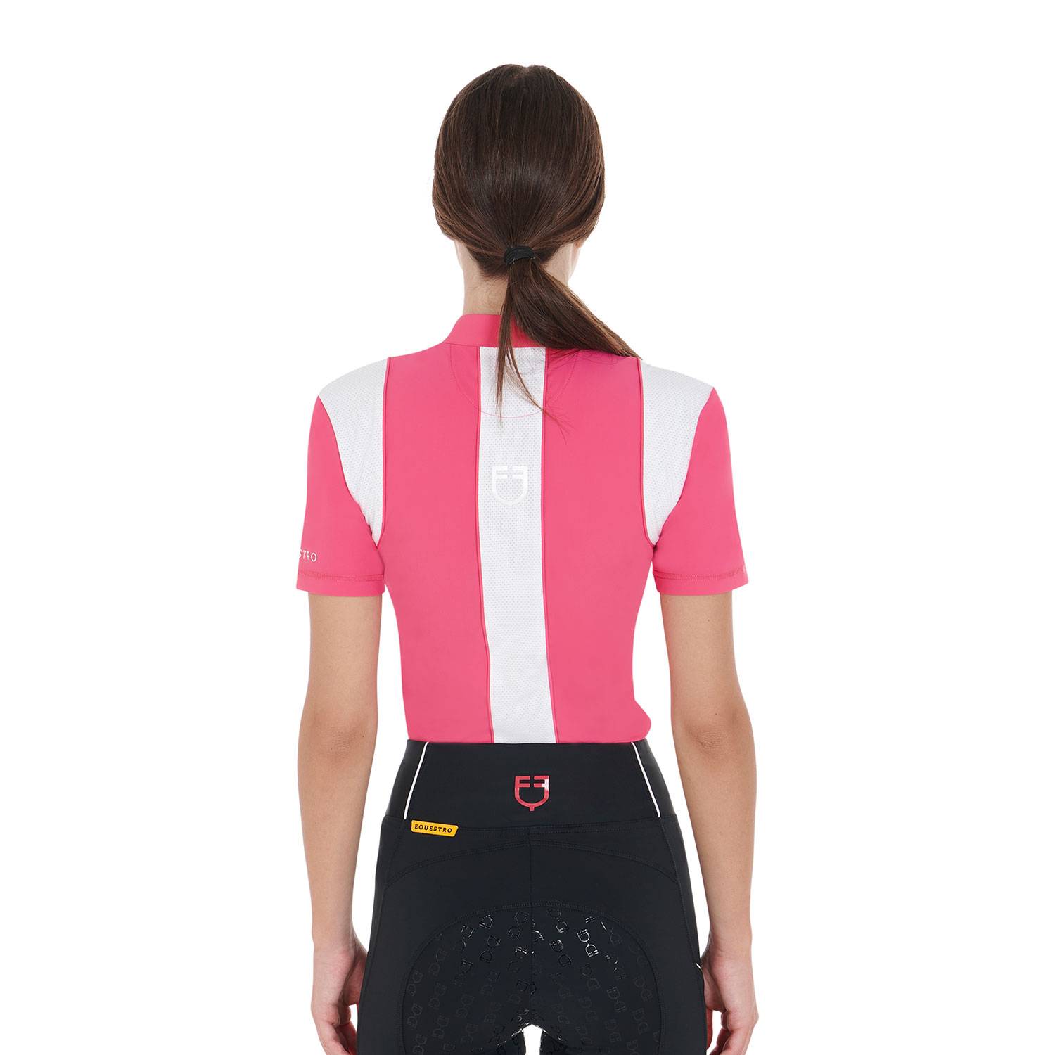 Slim fit training polo shirt with mesh inserts - EQUESTRO