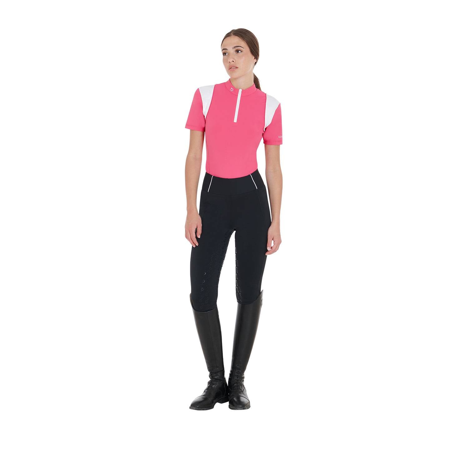 Slim fit training polo shirt with mesh inserts - EQUESTRO