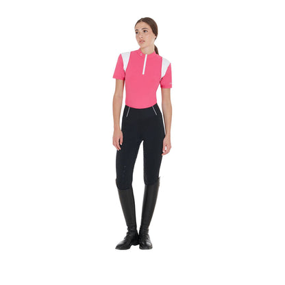 Slim fit training polo shirt with mesh inserts - EQUESTRO