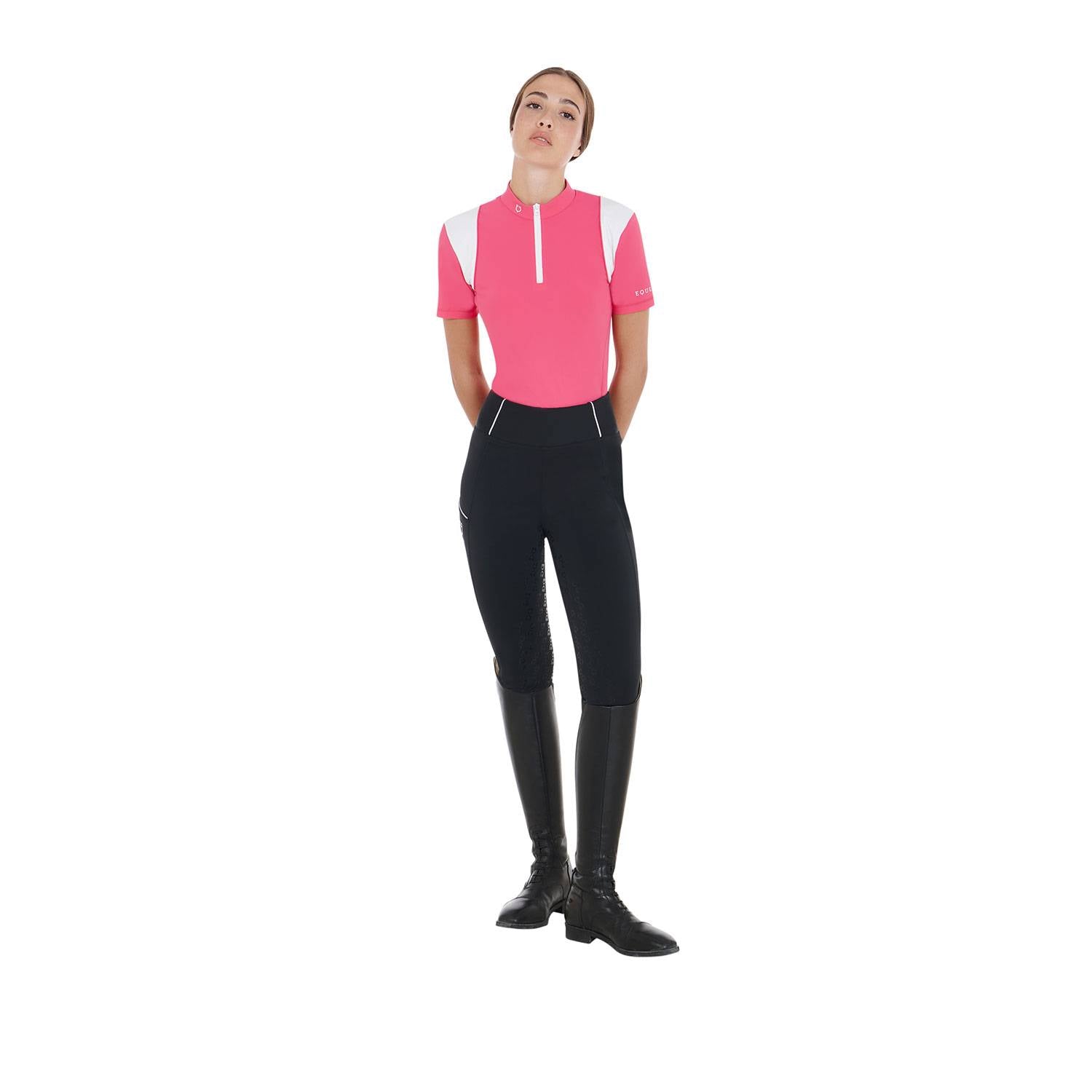 Slim fit training polo shirt with mesh inserts - EQUESTRO