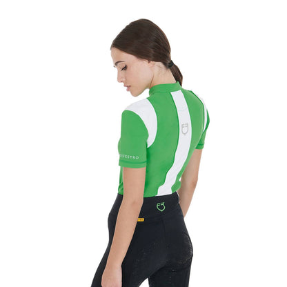 Slim fit training polo shirt with mesh inserts - EQUESTRO