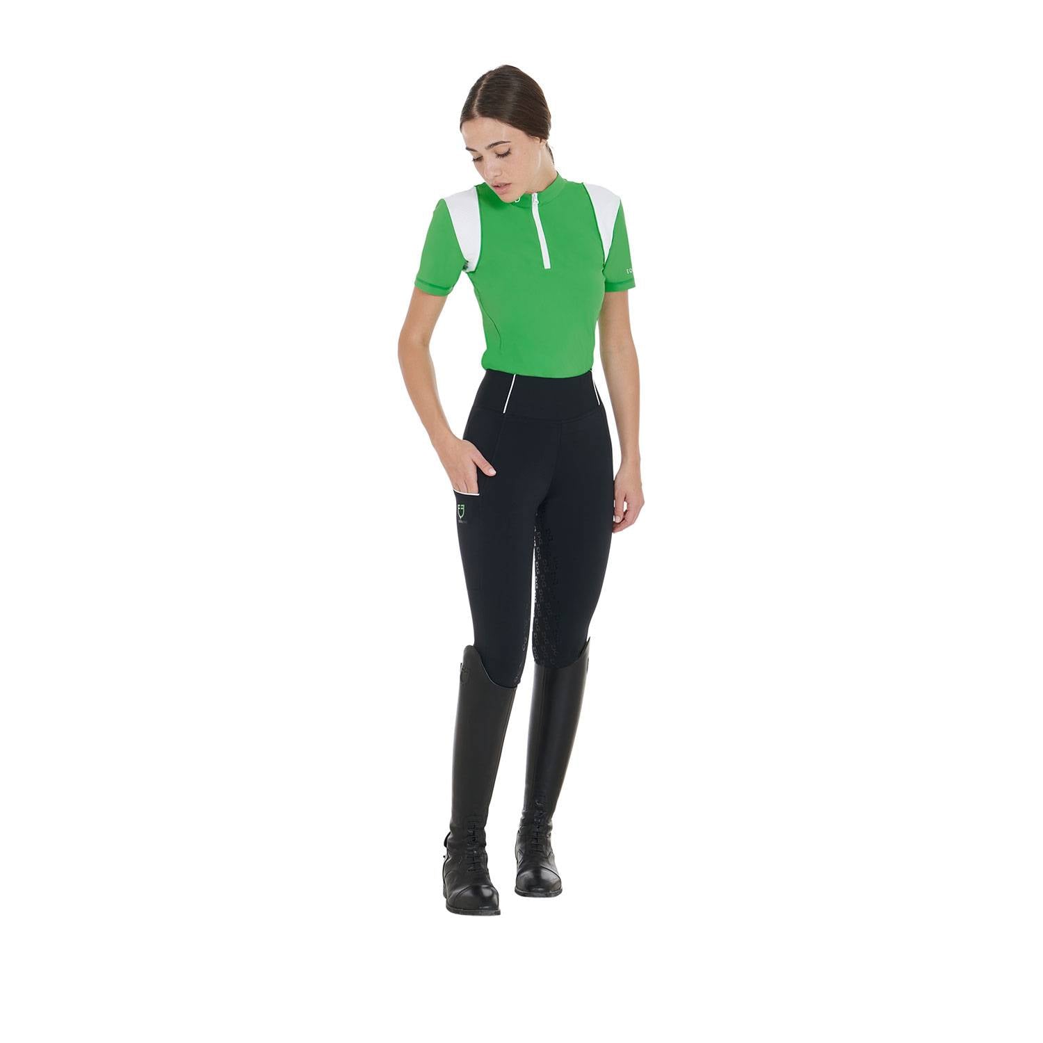 Slim fit training polo shirt with mesh inserts - EQUESTRO