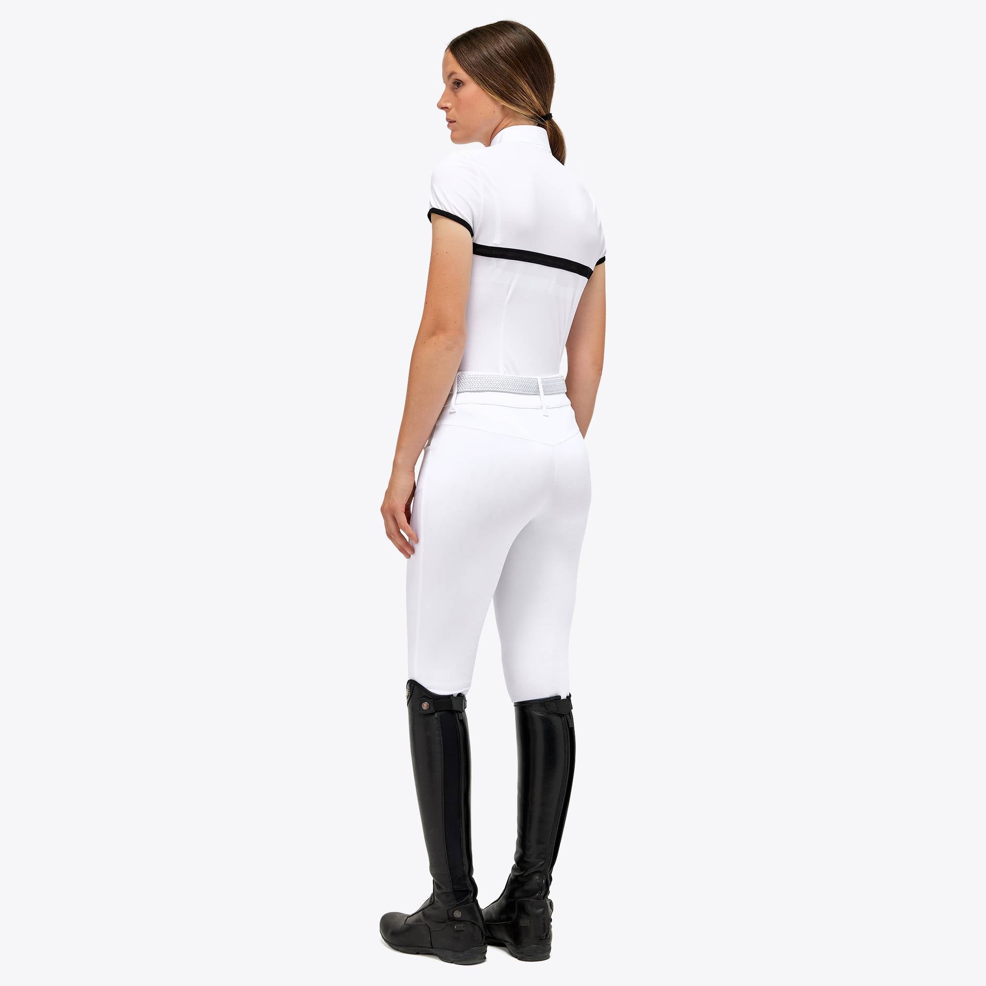 Competition polo shirt Mesh Jersey WHITE - CAVALLERIA TOSCANA