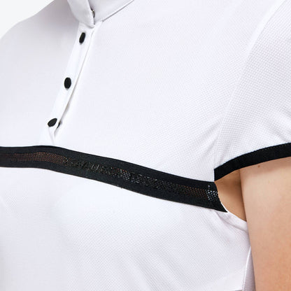 Competition polo shirt Mesh Jersey WHITE - CAVALLERIA TOSCANA