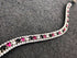 Frontal strass fuschia, argent et noir