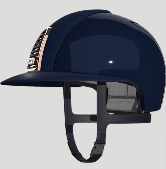CROMO 2.0 Polish Blue Rose Gold POLO visor helmet - KEP ITALIA