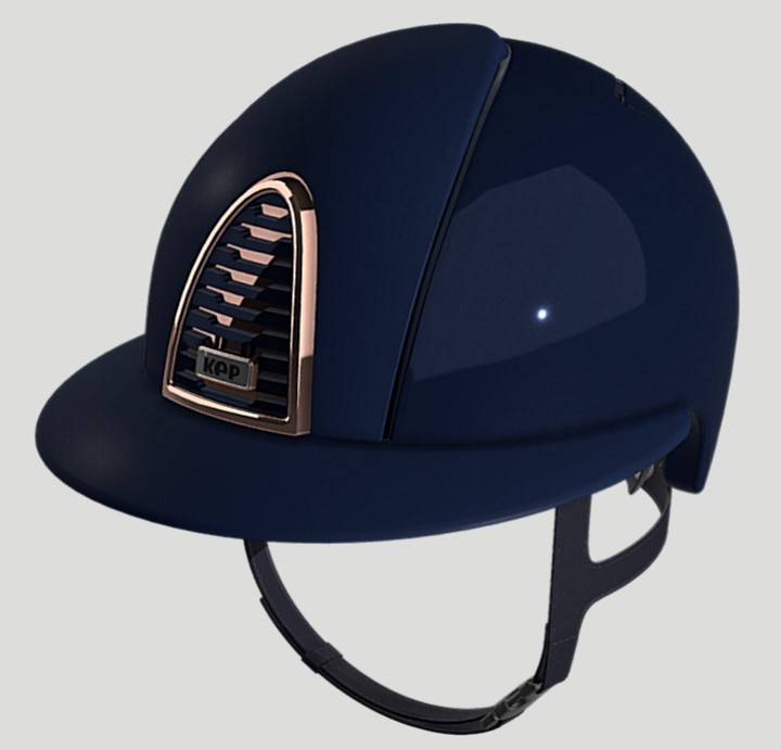 CROMO 2.0 Polish Blue Rose Gold POLO visor helmet - KEP ITALIA