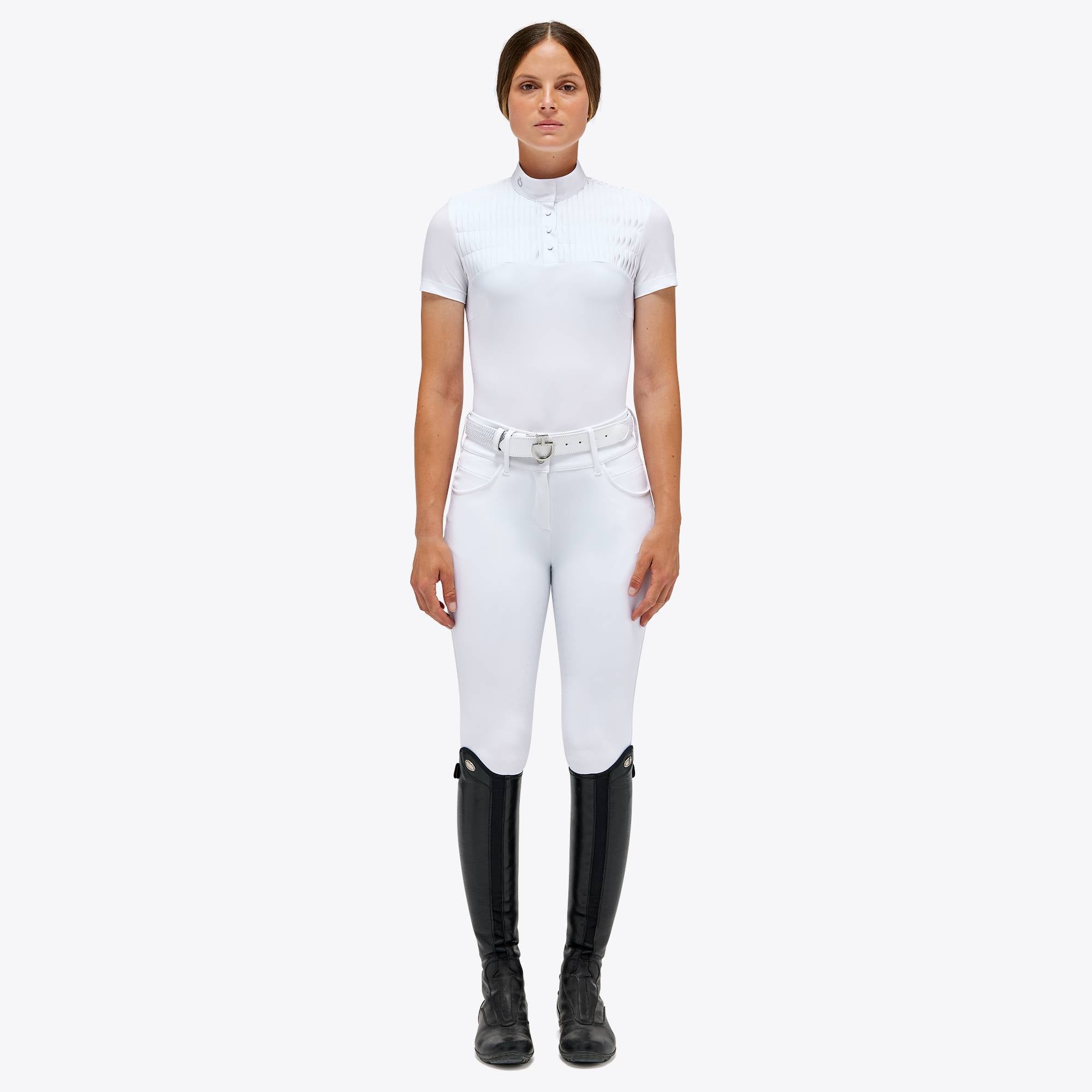 Polo de concours Jersey S/S Pleated Bib  - CAVALLERIA TOSCANA