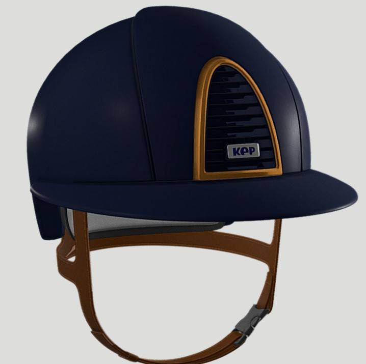 Casque CROMO 2.0 Textile Marine/Caramel POLO - KEP