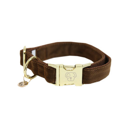 Brown Corduroy dog ​​collar - Kentucky