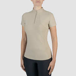 Polo technique manches courtes zip paillettes - HORKA