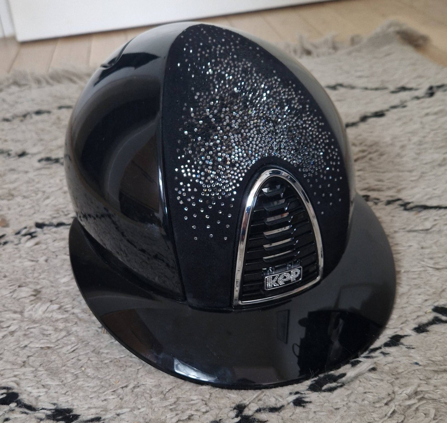 CROMO 2.0 Helmet Black Polish Chamois silver POLO visor - KEP ITALIA