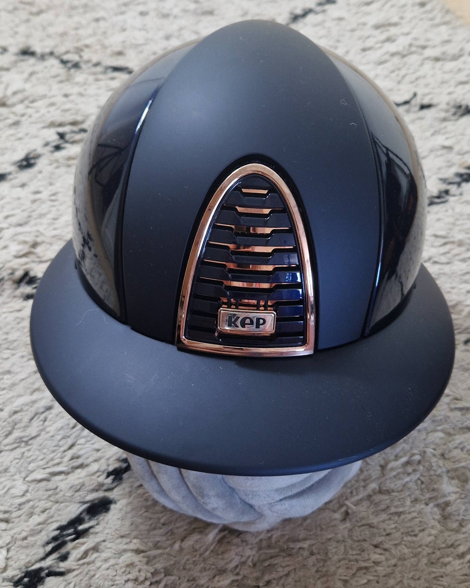CROMO 2.0 Polish Blue Rose Gold POLO visor helmet - KEP ITALIA